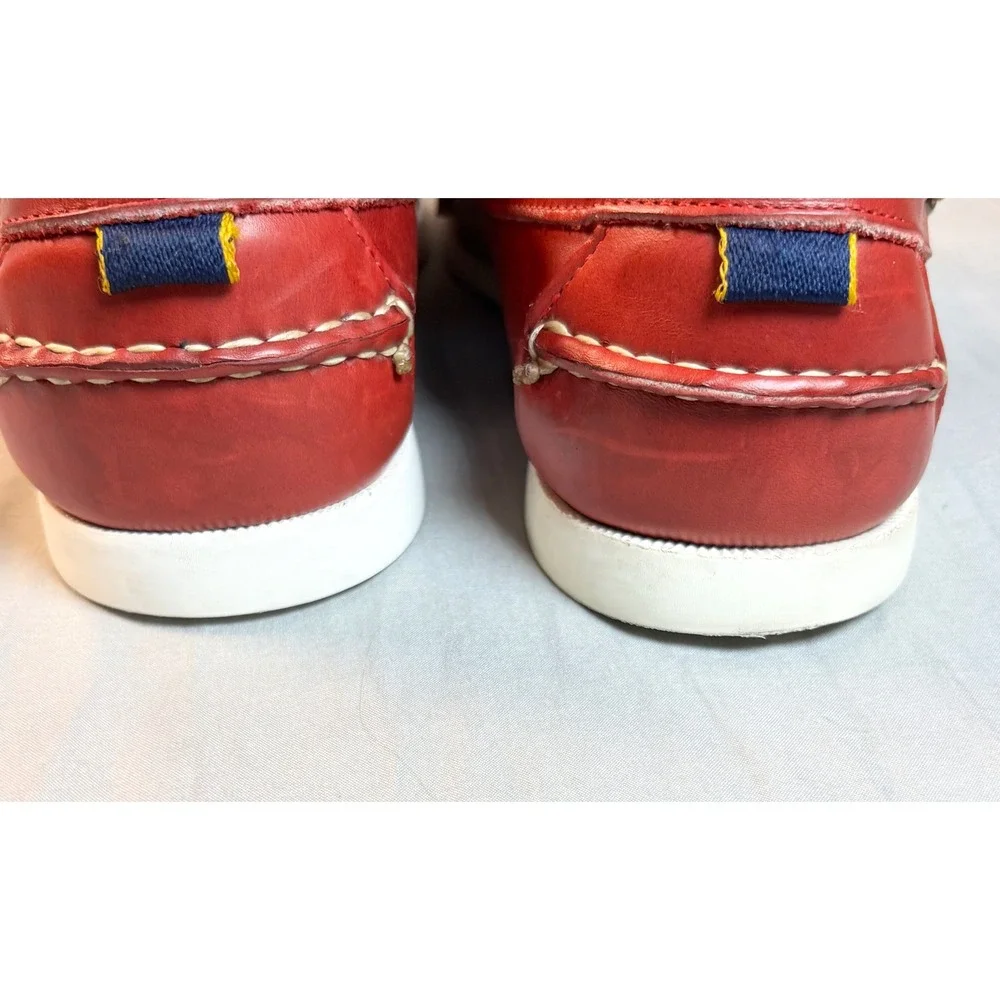 Allen Edmonds Maritime  Boat deck Shoes men's 9d red leather Nautical